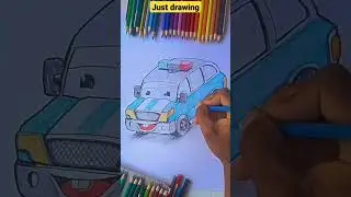 a police car #art #drawing #dumptruck #shorts #children #trending #child