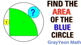 Find the area of the blue circle Important Geometry skills explained #geometryskills #mathpuzzles