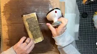 Mixed Media Monday! - Waxed Book Pages & a Chat!