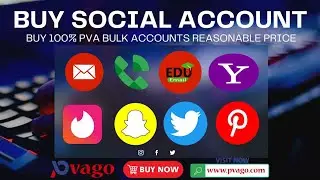BUY SOCIAL ACCOUNT । AT CHEAP PRICE । Bulk PVA Accounts । Pvago