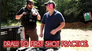 Draw to first shot practice with my son.