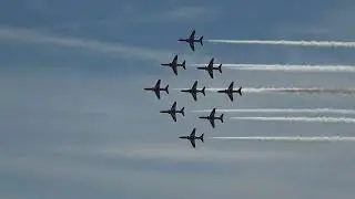 The Red Arrows Display at the Shuttleworth Festival of Flight Air Show Old Warden 2024 #redarrows