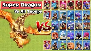SUPER DRAGON VS ALL TROOPS | CLASH OF CLANS WINTER UPDATE | New Troop Update