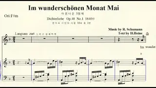 MR  3-51 Im wundersch&ouml;nen Monat Mai 아름다운 5월에  Schumann 슈만  D minor 라단조 (For Low Voice)