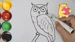 Drawing Owl for Kids | &Ccedil;ocuklar i&ccedil;in Baykuş &Ccedil;izimi | Рисование совы | Tata Children | Easy Drawing