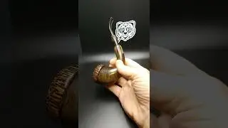 Calabash with Black Palm and Ox Horn #briarpipes #handmade #pipecommunity