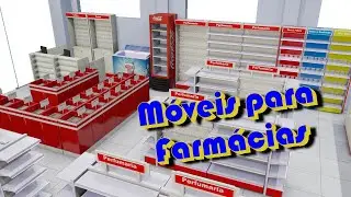 M&oacute;veis para Farm&aacute;cia - Projeto 3D - cliente: Ad&atilde;o