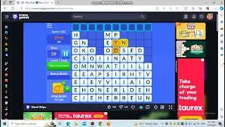 Playing Word Wipe on Crazygames(24/7/2024)