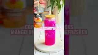 Copycat recipe of Starbucks Mango Dragonfruit Refresher #homecafe