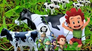 looking for cute cow toys and assembling cow legs| animal toys for children #looking  #cow #assemble