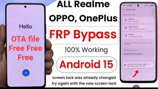 Oneplus Oppo Realme Nord 3 Android 15 16  All Oneplus Model Frp Bypass New Tricks 💯% Working 