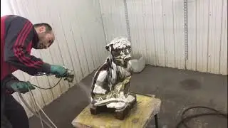 Хромированные статуэтки для интерьера (chrome-plated figurines for the interior)
