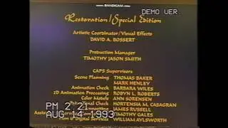 Aladdin Closing 14 August 1993 Japan