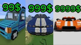 REVIEW OF CARS IN MINECRAFT FOR $99 $999 $9999 🤑💰