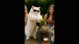 Cat VS Boar - Crazy White Cat Is Throwing a Party!