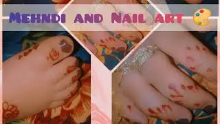 | Hadia and Anabia ki mehndi or nails art done  | 😍😎 |Chand raat 🌙 | Eid Mubarak  | Mehndi designs |