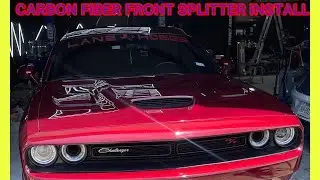 CARBON FIBER FRONT SPLITTER INSTALL ON DODGE CHALLENGER SCATPACK