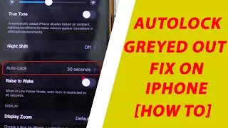How to fix Greyed out Autolock Settings on iPhone 📱