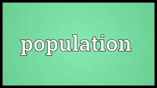 Population Meaning