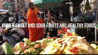 Amazing Morning Market Tour | Khmer Sweet & Sour Fruits | Khmer Snacks & Healthy Foods in Cambodia 