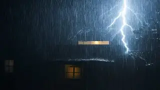 Sonido de Lluvia Relajante para Dormir en 2 Minutos - Lluvia y Truenos en Techo , Rain Sound Sleep