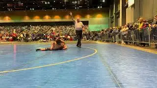 Champ  Round 1   Jacob Briggs (Elk Grove Senior) won by fall over Chase Young (Del Oro) Fall 0:44
