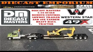 Дистанционно управляемый (RC) трактор Western Star 49X с тандемом XL 120 Lowboy от Diecast Masters, масштаб 1:16