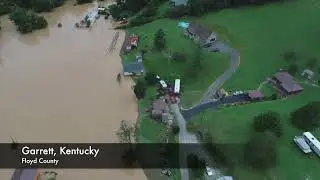 Drone footage from Garrett, Kentucky: See what the Eastern KY town looks like after historic rains