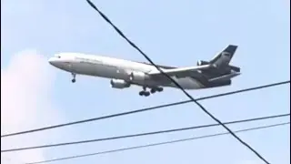 Oldest operating UPS MD-11 landing at Louisville Muhammad Ali International Airport
