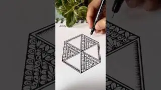 Hexagon Mandala | Geometric Mandala Tutorial step by step #creativeart #mandalaart #mandalashorts