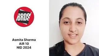 Asmita Sharma | AIR 10 | NID Result 2024 | NID Exam 2025 | NID Entrance Coaching 2025 | BRDS