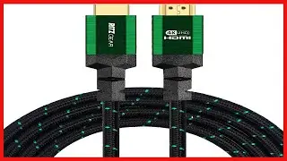 4K HDMI 2.0 Cable 12 ft. by RitzGear. 18 Gbps Ultra High Speed Braided Nylon Cord & Gold Connectors