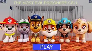 PAW PATROL's FAMILY in LAVA! in BARRY'S PRISON RUN! #roblox #obby