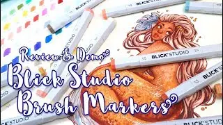 BLICK STUDIO BRUSH MARKER - Review & Demo! - MissKerrieJ -