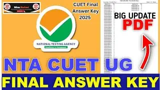 CUET (UG) Exam Final Answer Key // CUET Final  Answer Key Uploaded By NTA #cuet #nta #cuet2025