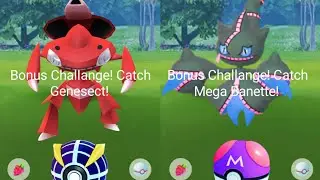 Shiny Genesect & Mega Banette raids started in pokemongo...