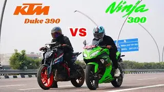 Kawasaki ninja 300 vs Ktm duke 390|| Drag Race 🔥