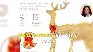 Best Choice Products 6 5ft 3 Piece Large Lighted Christmas Deer Family Set, Outdoor Yard Deco