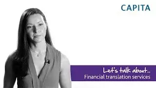 Let's talk about...financial translation services