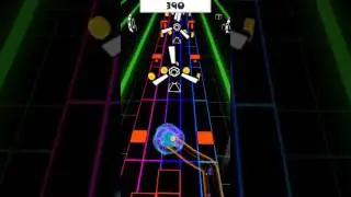 Impossible Neon Dash replay: 837 points