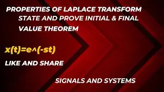 initial and final value theorem in laplace transform
