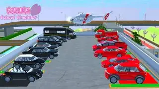 🖤❤️ SAKURA RED & BLACK CAR COLLECTION at Sakura Car Shop 😱🤯 | Sakura School Simulator 🚗🔥