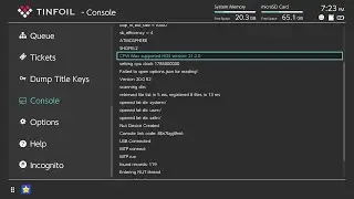Tinfoil на прошивке Nintendo Switch 21.2.0
