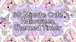 30 Minute Timer - Pink Halloween Theme - Calm Ending Chime Notification - Cute Halloween Aesthetic