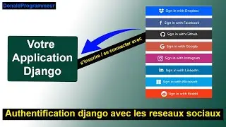 Authentification Django avec les r&eacute;seaux sociaux | django-allauth | Django OAuth2 | Django SSO