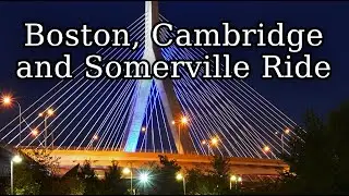 [4K] Saturday Night Bike Ride Part 2 Boston, Cambridge and Somerville. Causeway St to Davis Square