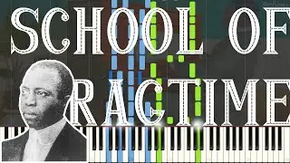 Scott Joplin - School Of Ragtime 1908 (Ragtime Piano Exercises Synthesia)