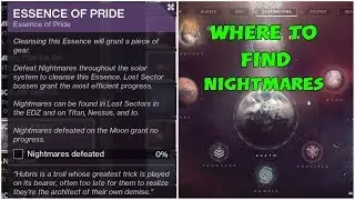 Where to find nightmares destiny 2/Edz,Titan,Nessus,IO lost sector locations/essence of pride