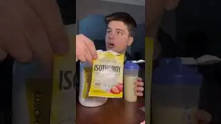 So delicious! Available on my TikTok! Link in bio. #proteinpowder #tastetest #gymbro #proteinshake