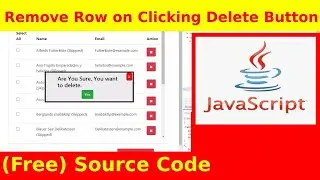 Ep79 - Remove row from table using checkbox - JavaScript Source Code
